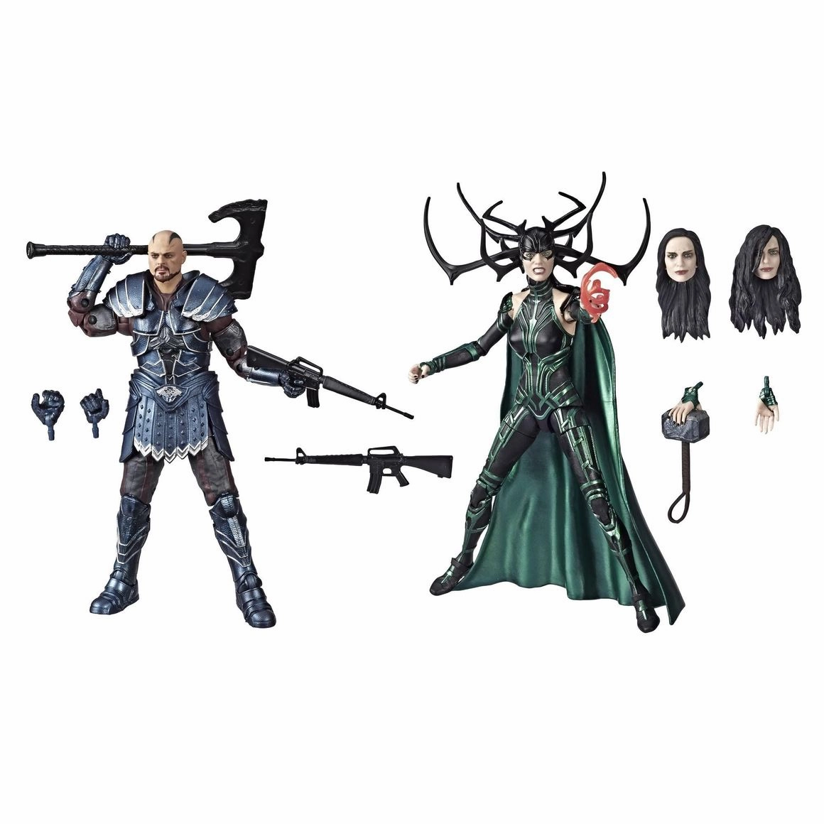 Marvel Legends 80th Anniversary Skurge & Hela 2 Pack Action Figures Collectible Replica Battle Replica