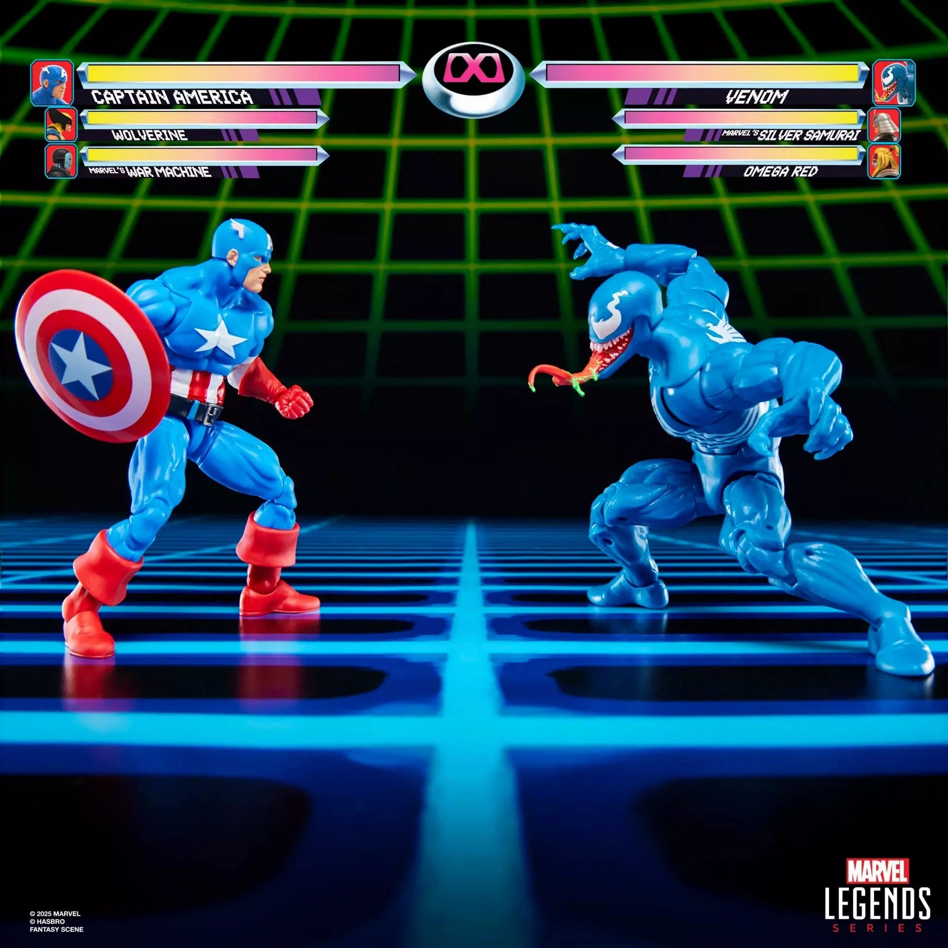 Marvel Legends Gamerverse Captain America vs. Venom 2 Pack Action Figure Art Toy
