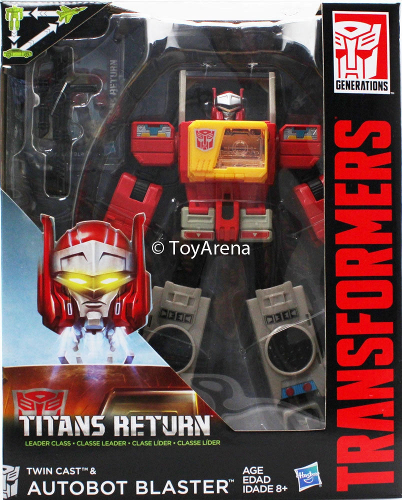 Museum Standard Display Statue Transformers Generations Titans Return Leader Class Twin Cast and Autobot Blaster Figure
