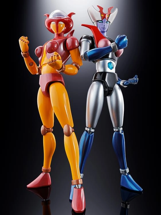 Wholesale Price Appreciating Asset Bandai Soul of Chogokin Mazinger Z GX-08R Aphrodai A and GX-09R Minerva X Set Action Figure