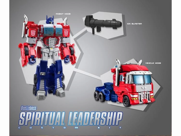 Beelzeboss BLZ-08 Spiritual Leadership Custom Kit for CW Red Optimus Prime train station Battery operated