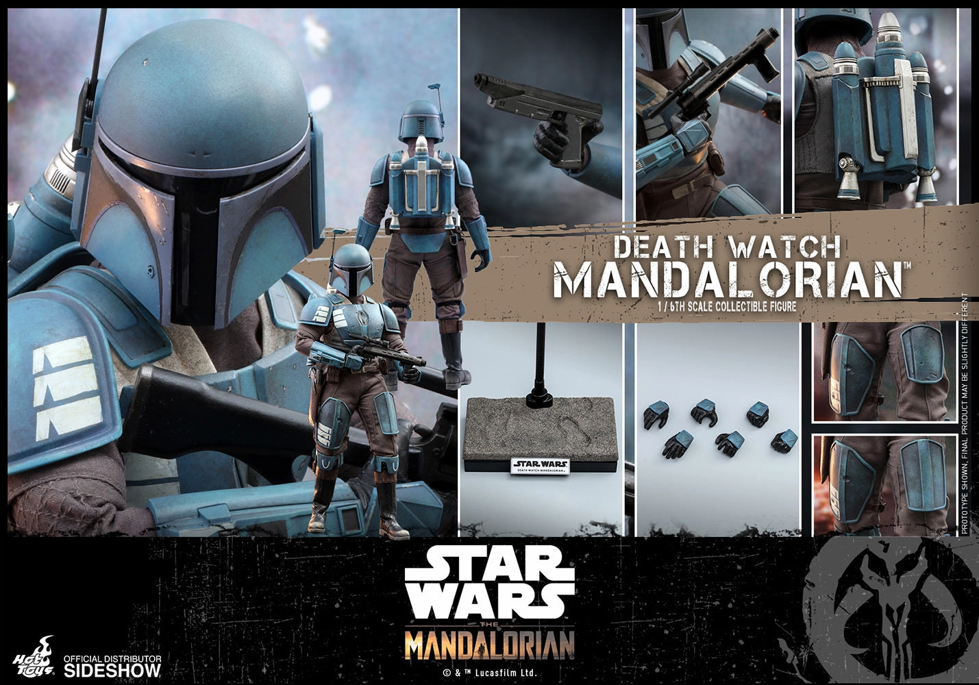 Hot Toys 1/6 Star Wars The Mandalorian Death Watch Mandalorian Sixth Scale Figure TMS026 Celebrity endorsed