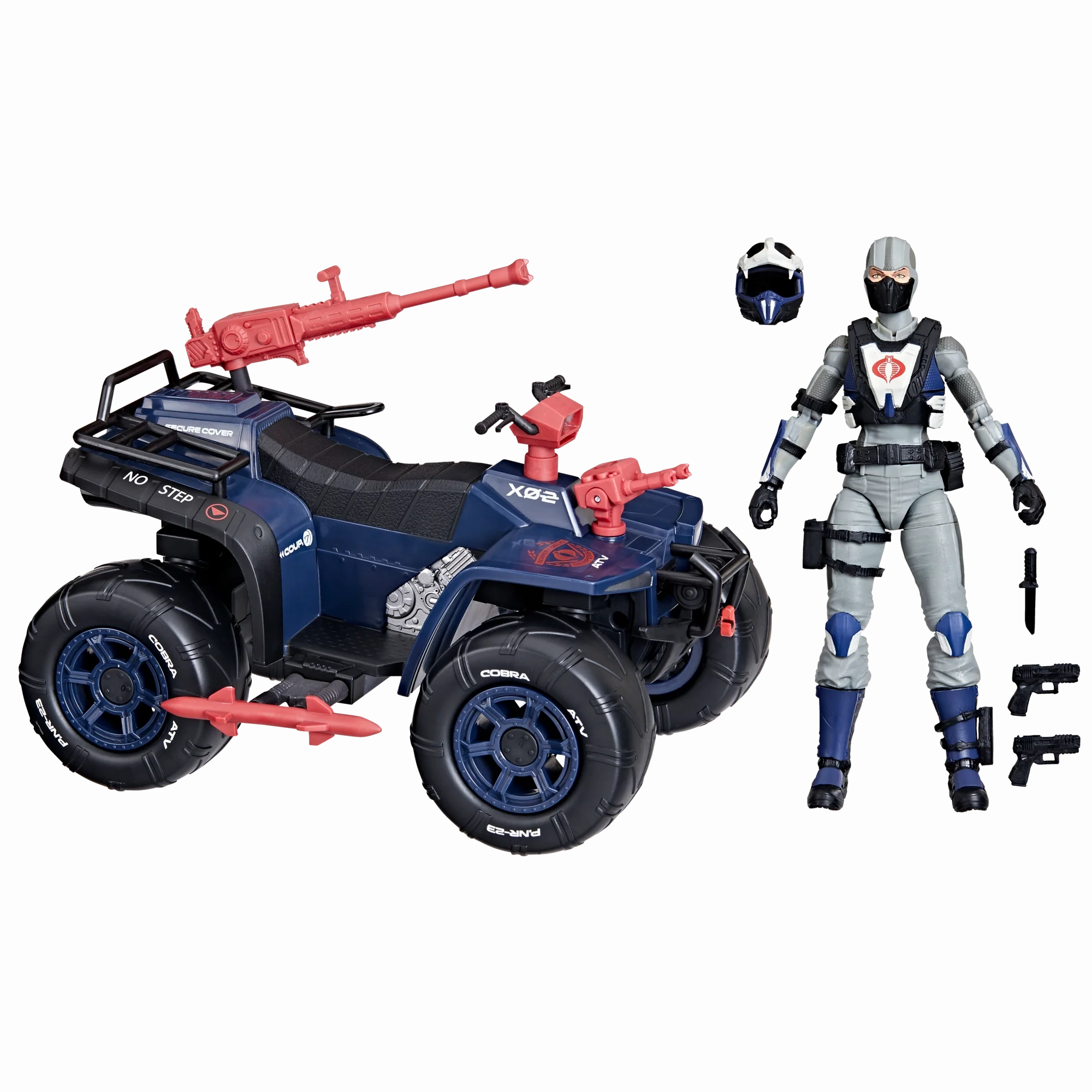 Hasbro G.I. Joe Classified Series #119 Cobra Ferret Scout and Cobra Ferret ATV Vehicle and Action Figure Desktop Figure Limited Model