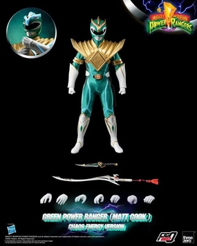 ThreeZero FigZero 1/6 Mighty Morphin Power Rangers Green Ranger (Matt Cook Chaos Energy Ver.) PX Previews Limited Sixth Scale Figure Music Icon
