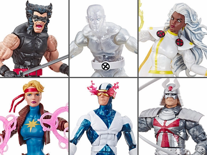 Shelving Ornament Marvel Legends X-Men Retro Wave 1 set of 6 Action Figures