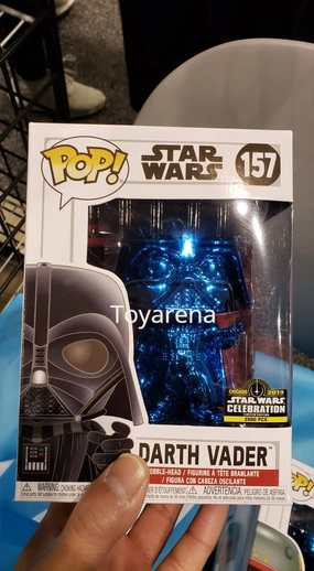 Daily Decor Loyal Friend Funko Pop Blue Chrome Darth Vader #157 Star Wars Celebration 2019 Exclusive