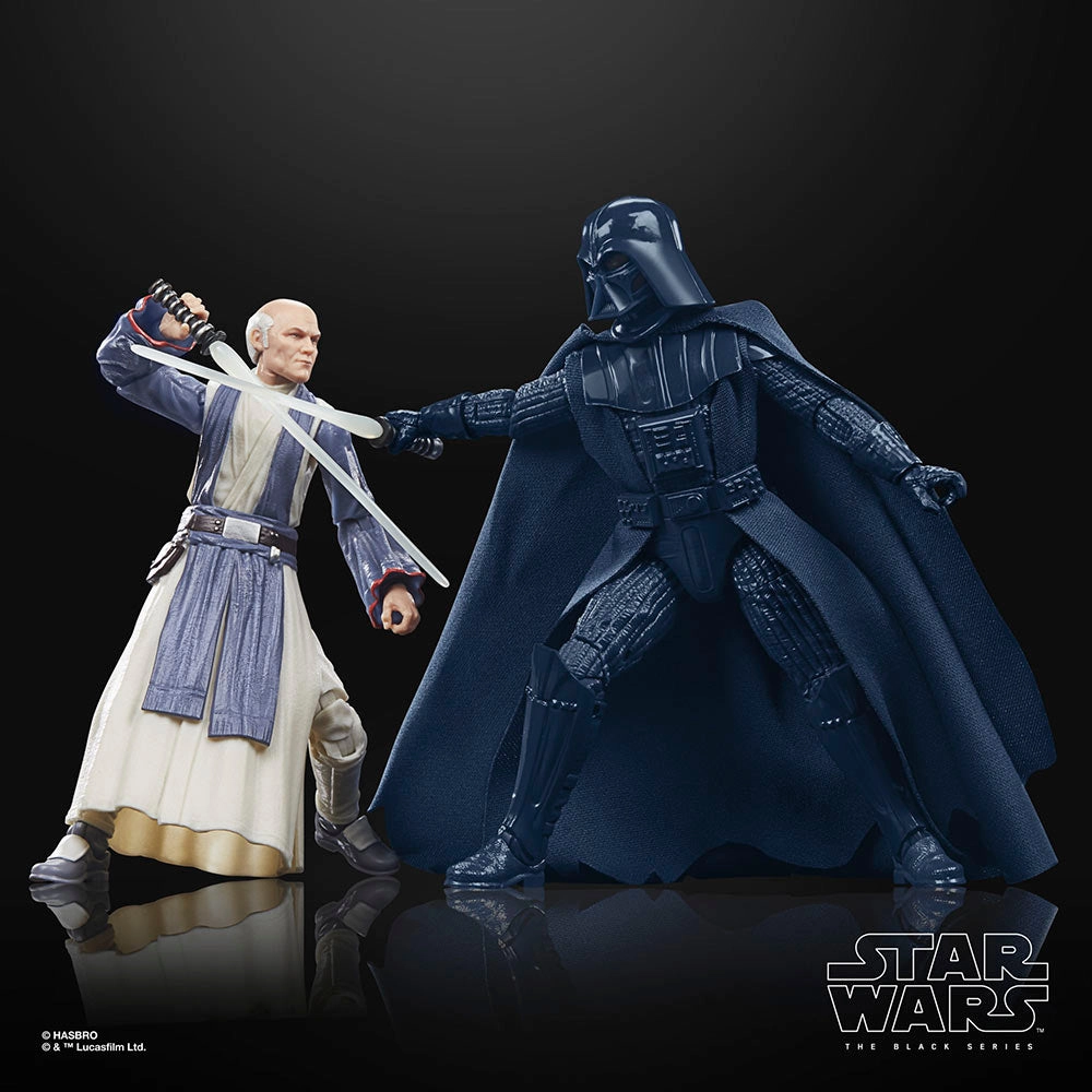 Hasbro Star Wars Black Series A New Hope Obi-Wan Kenobi and Darth Vader (Concept Art Edition) 2-Pack 6 Inch Action Figure Fictional Hero Beginner Friendly
