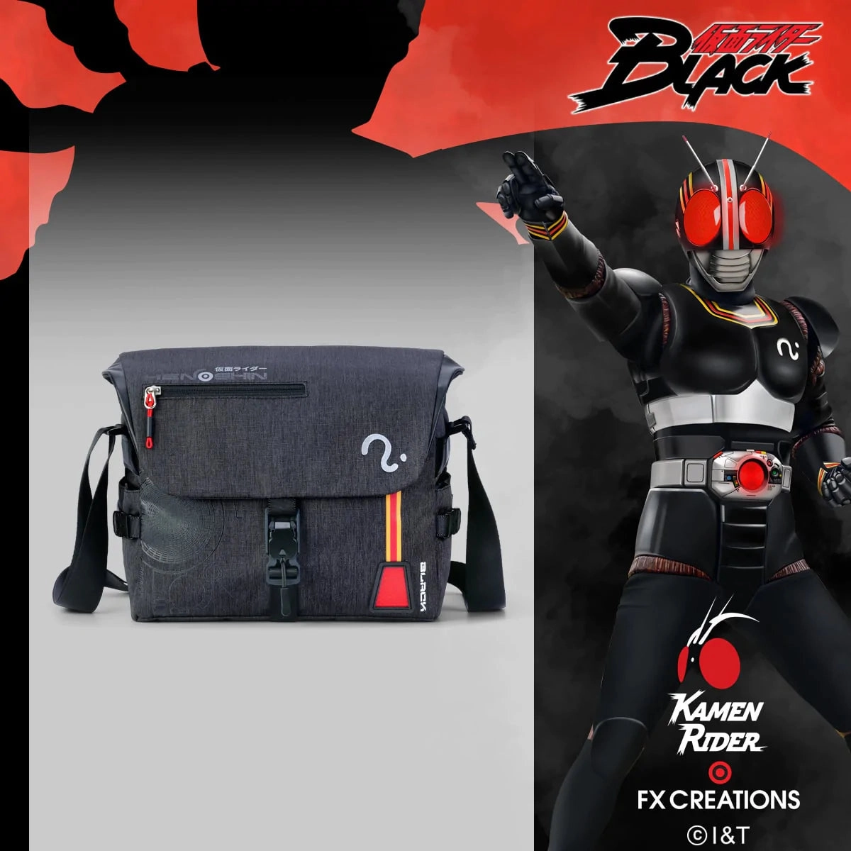 Sports Figure Movie Model FX Creations Kamen Rider Black Messenger / Crossbody Bag KMR76325-01