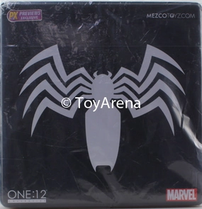 Contemporary Home Loyal Friend Mezco Toyz ONE:12 Collective: Black Suit Spider-Man Spiderman Action Figure