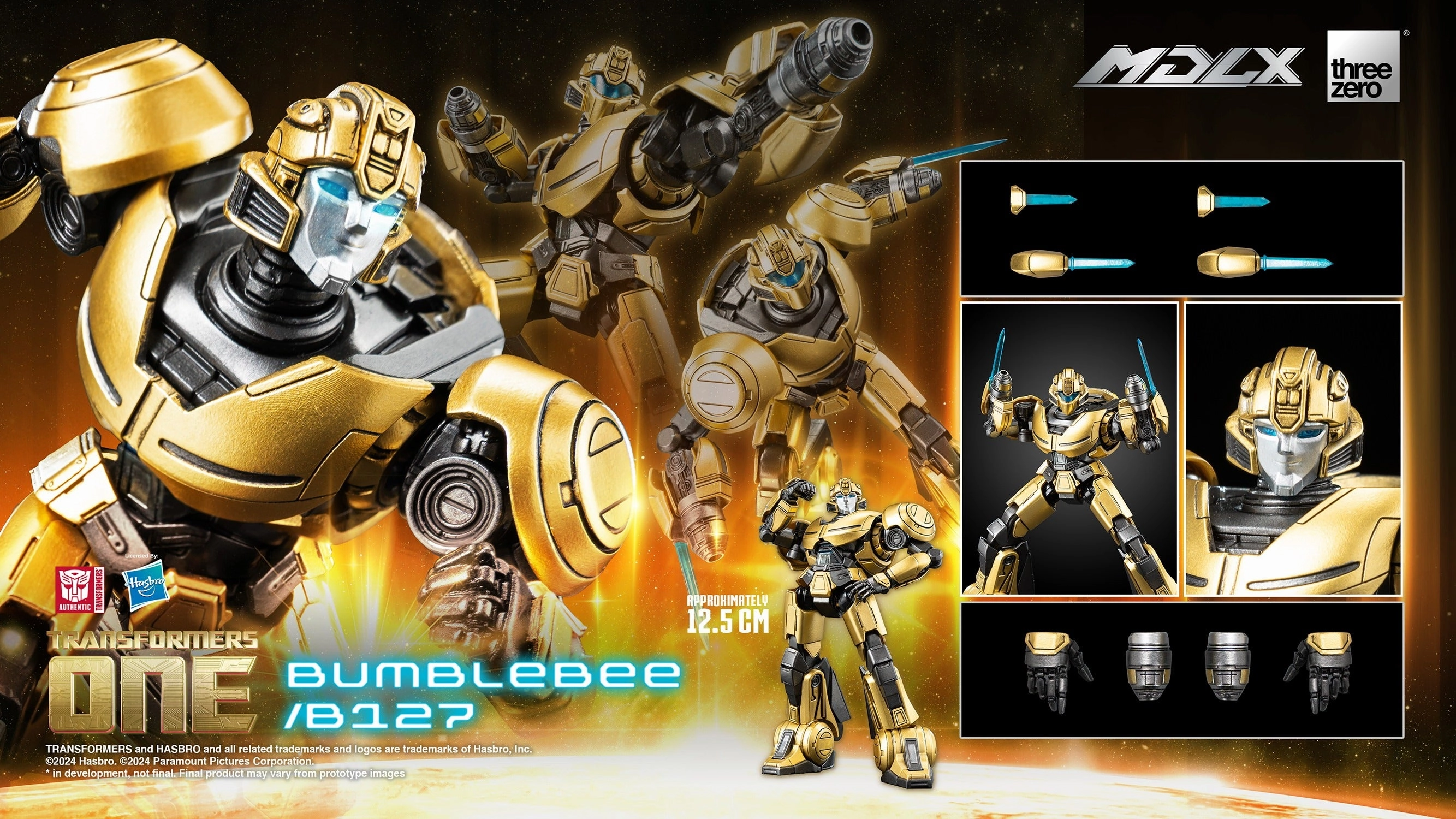 ThreeZero Transformers One Bumblebee / B127 MDLX Action Figure Workstation Decor Holiday Catalog