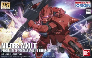 Premium Hero Gundam 1/144 HG The Origin #001 MS-06S Char's Zaku II Model Kit