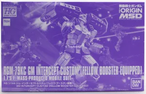 Gundam 1/144 HG The Origin RGM-79KC GM Intercept Custom Fellow Booster Equipped Limited Model Kit Bandai Exclusive Hero Replica Ancient Sculpture