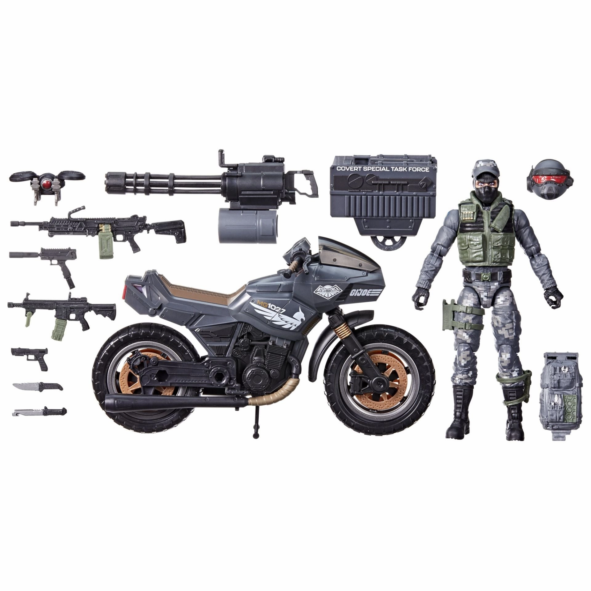 Pop Icon Hasbro G.I. Joe Classified Series #127 Night Force Jason Shockwave Faria and Night Pursuit Vehicle and Action Figure