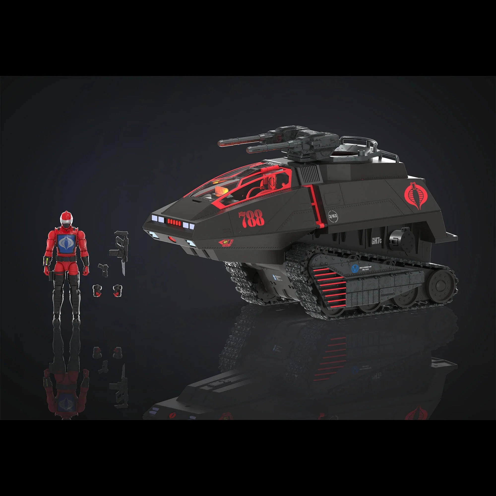 Felt Toy Eco Friendly Hasbro G.I. Joe Classified Series Cobra H.I.S.S. Haslab Exclusive Action Figure (All Tiers Unlocked)