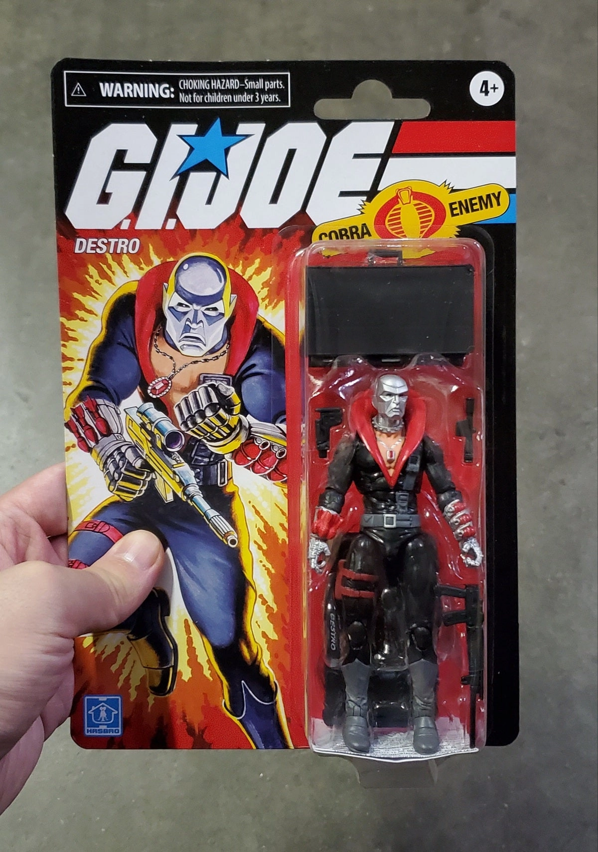 Vinyl Hero Beginner Friendly Hasbro Retro G.I. Joe Destro Walmart Exclusive Action Figure