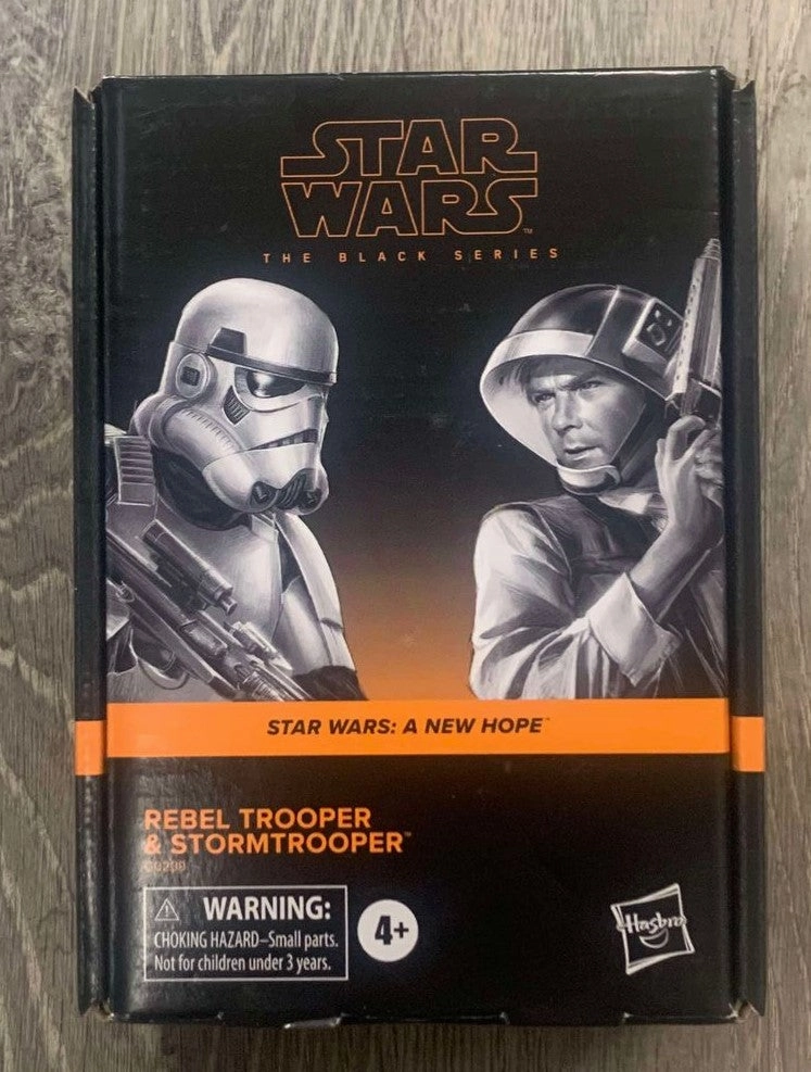 Hasbro Star Wars Black Series A New Hope Rebel Trooper & Stormtrooper 6 Inch Action Figure Bathroom Accent Toy Line
