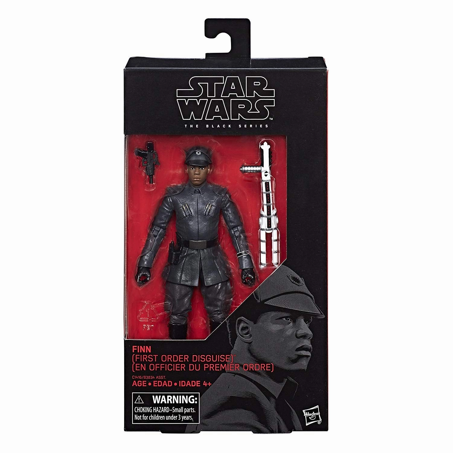 Award winning Editor's Choice Hasbro Star Wars Black Series Force Awakens #51 Finn First Order Disguise Episode 8 6 Inch Action Figure
