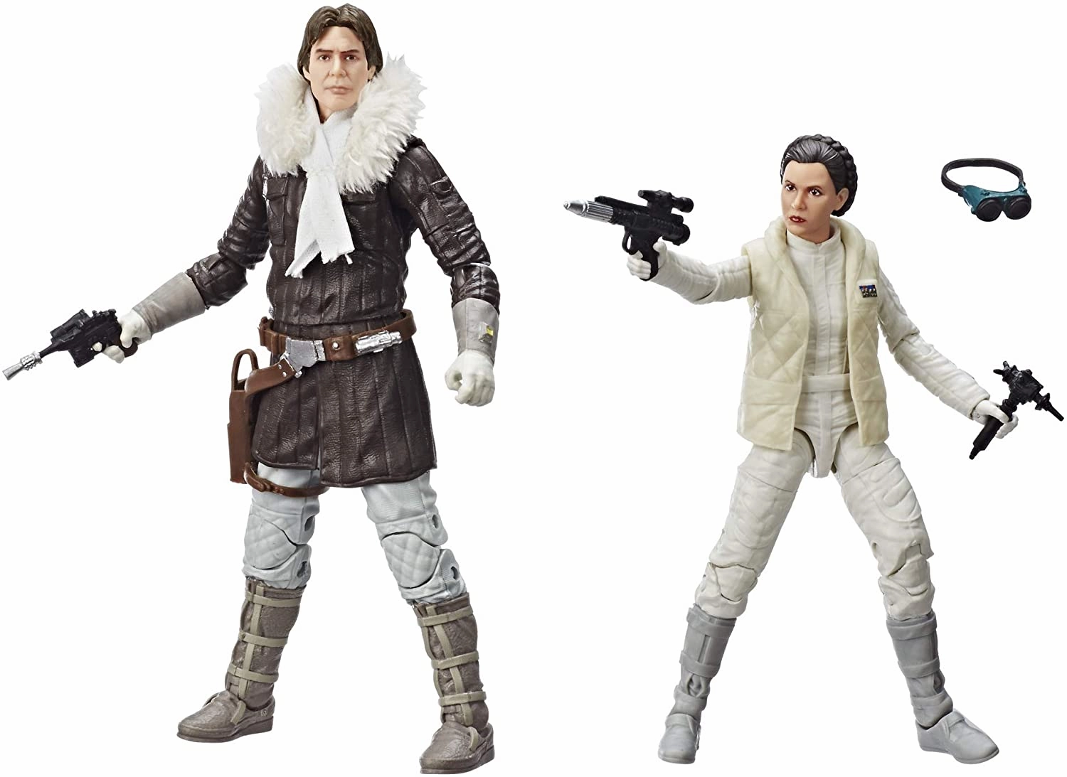 Blue Ribbon Collection Showcase Hasbro Star Wars Black Series Han Solo and Princess Leia Organa (Empire Strikes Back) ComicCon Exclusive Pack 6 Inch Action Figure