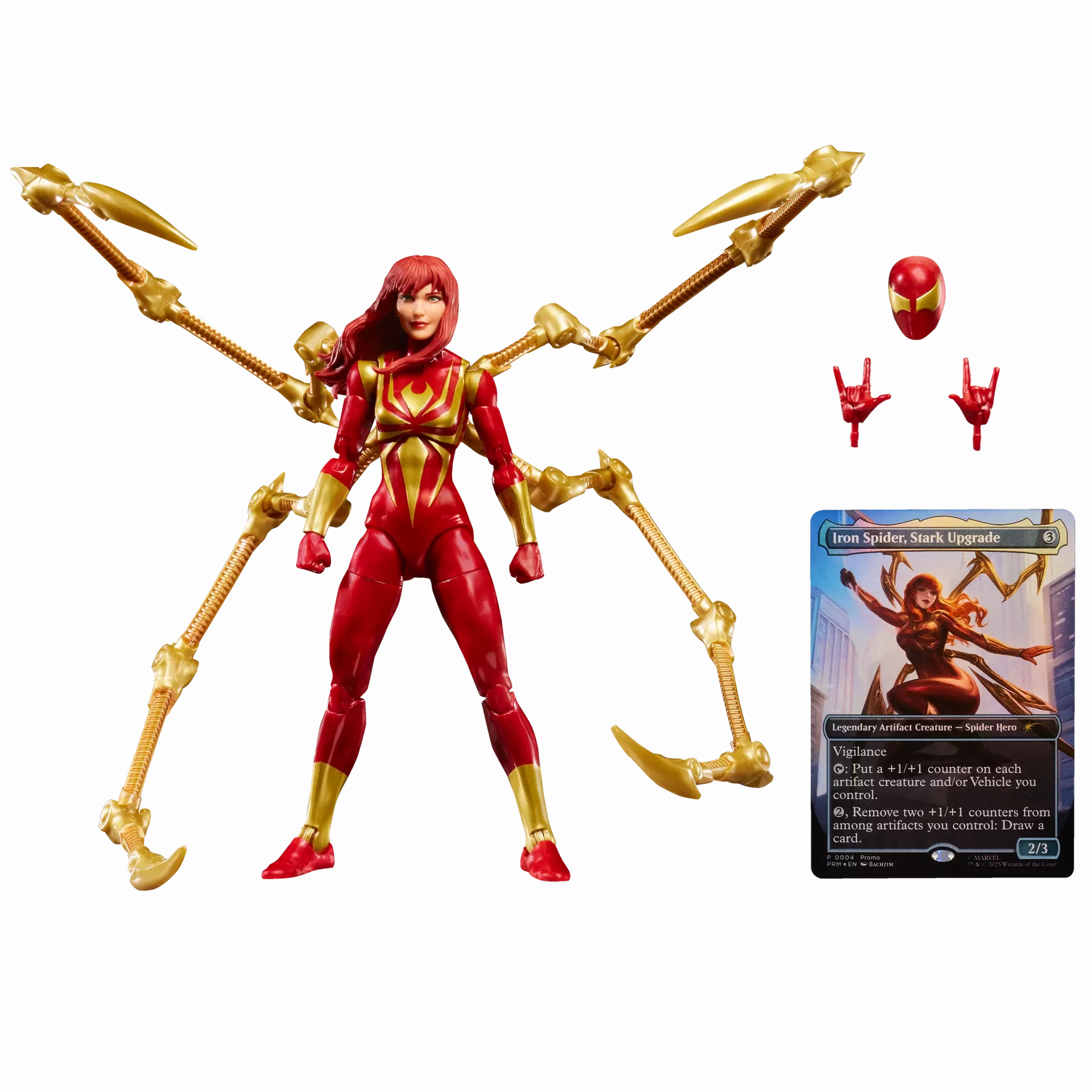 Coastal Decor Sitting Figure Marvel Legends Magic The Gathering Mary Jane Watson (Iron Spider) Action Figure W/ MTG Card