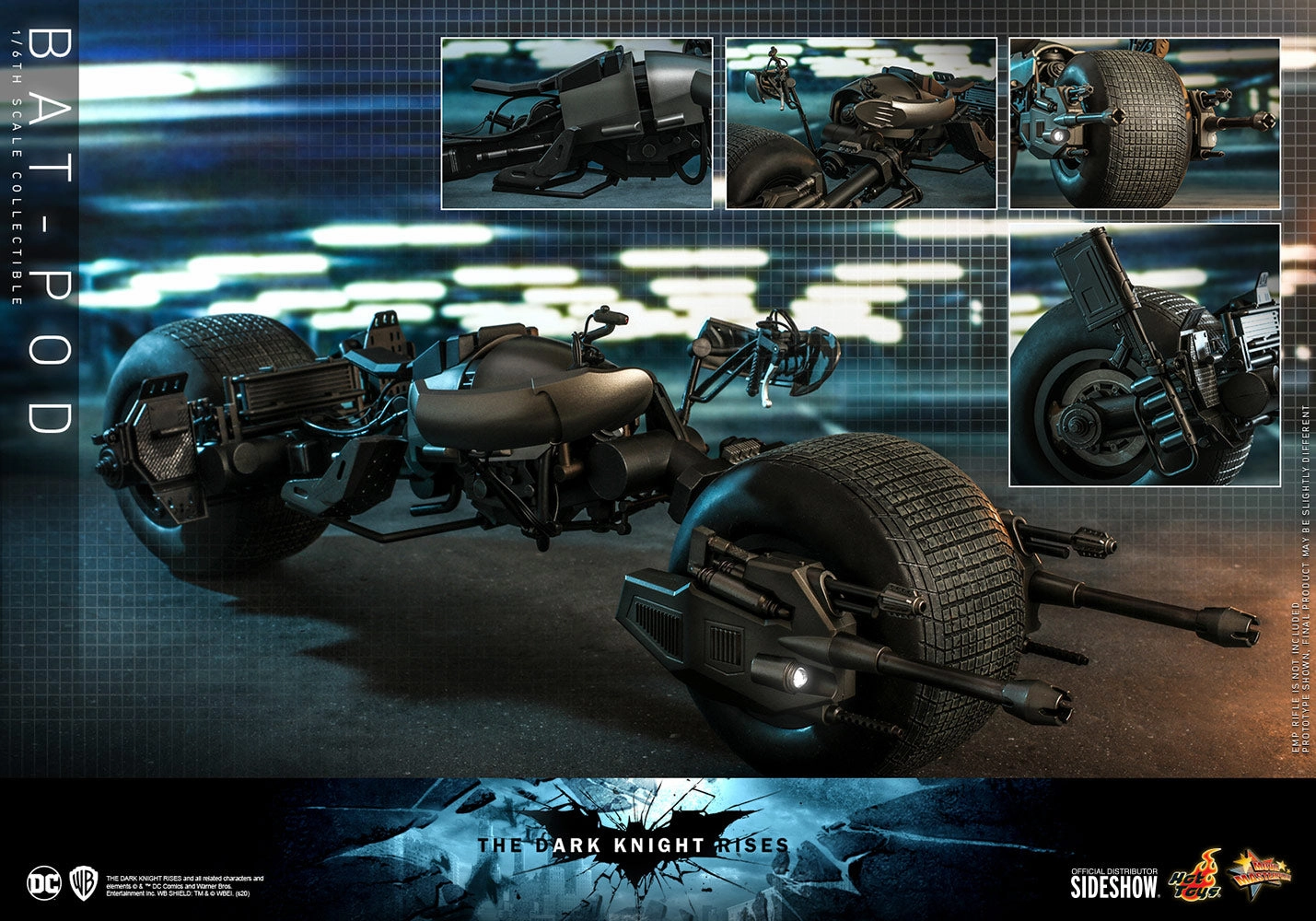 Collectors Item Alternate Costume Hot Toys 1/6 Batman Dark Knight Trilogy Bat-Pod Sixth Scale Figure Accessory MMS591