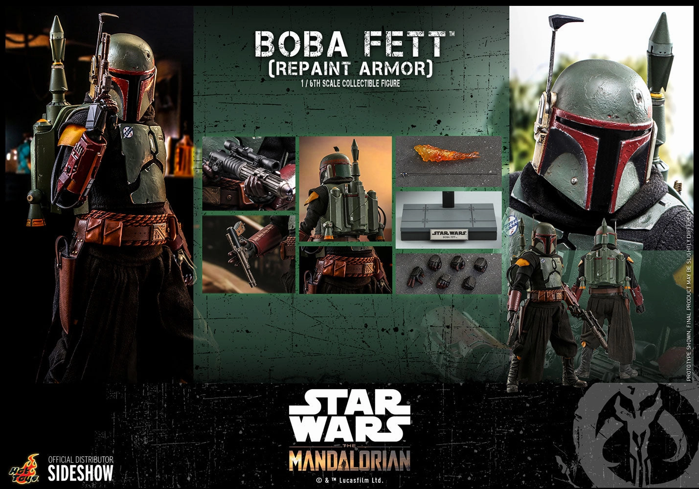 Variant Cover Patio Decor Hot Toys 1/6 Star Wars The Mandalorian 2 Boba Fett (Repaint Armor) Sixth Scale Figure TMS055