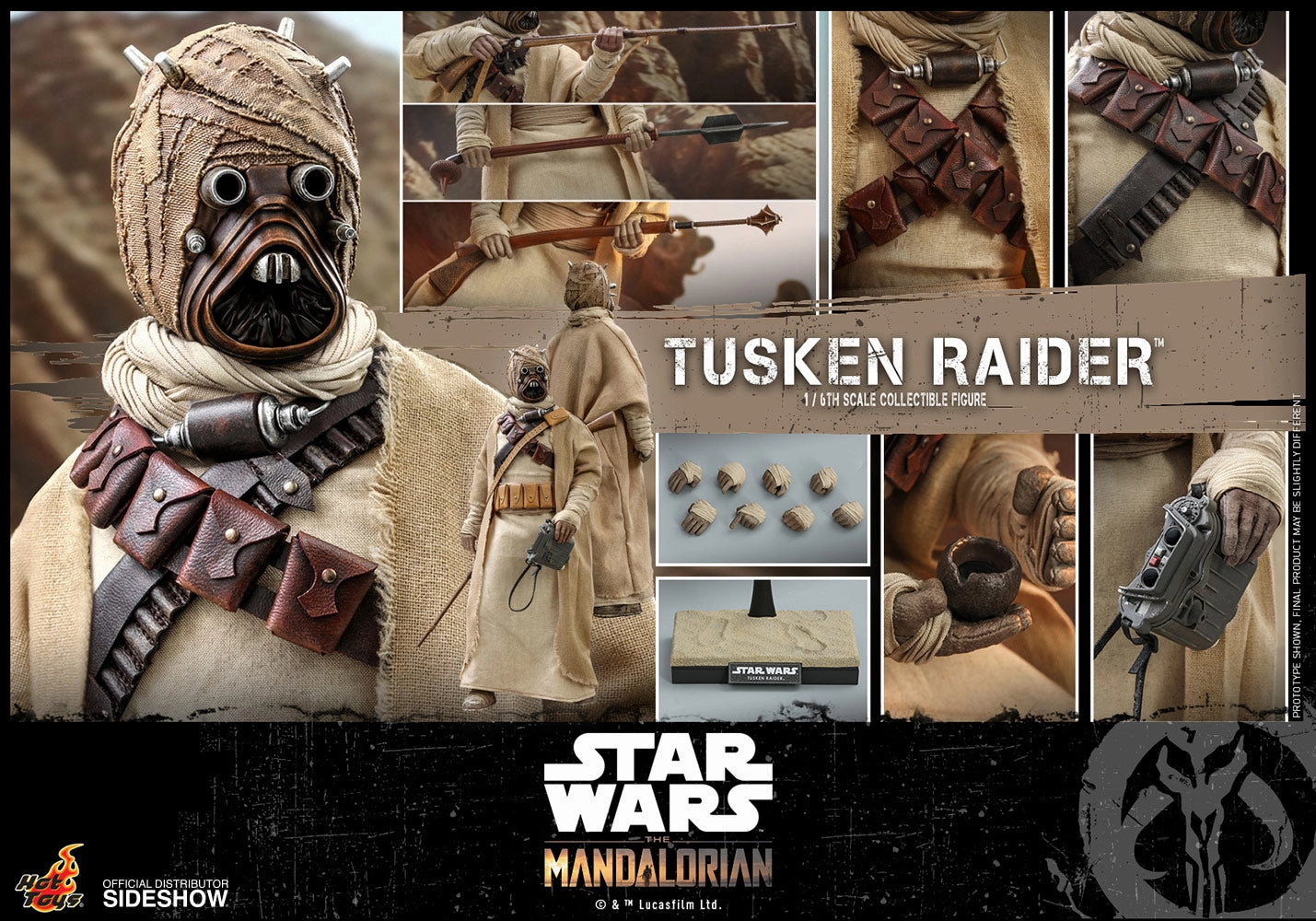 Classic Toy Hot Toys 1/6 Star Wars The Mandalorian Tusken Raider Sixth Scale Figure TMS028