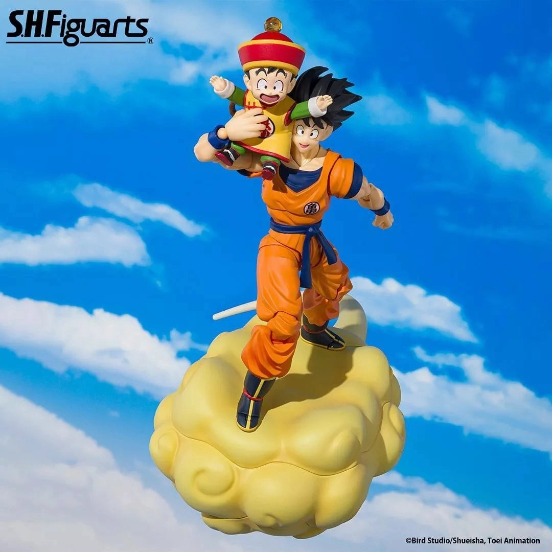 SDCC 2024 S.H. Figuarts Dragon Ball Z Son Goku & Son Gohan Kid & Kintoun Action Figure Exclusive Beach Day