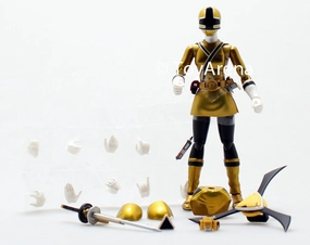 LOOSE Yellow from S.H. Figuarts Power Rangers Super Samurai Metallic Coating Deluxe Action Figure Set SDCC 2013 Balance Create