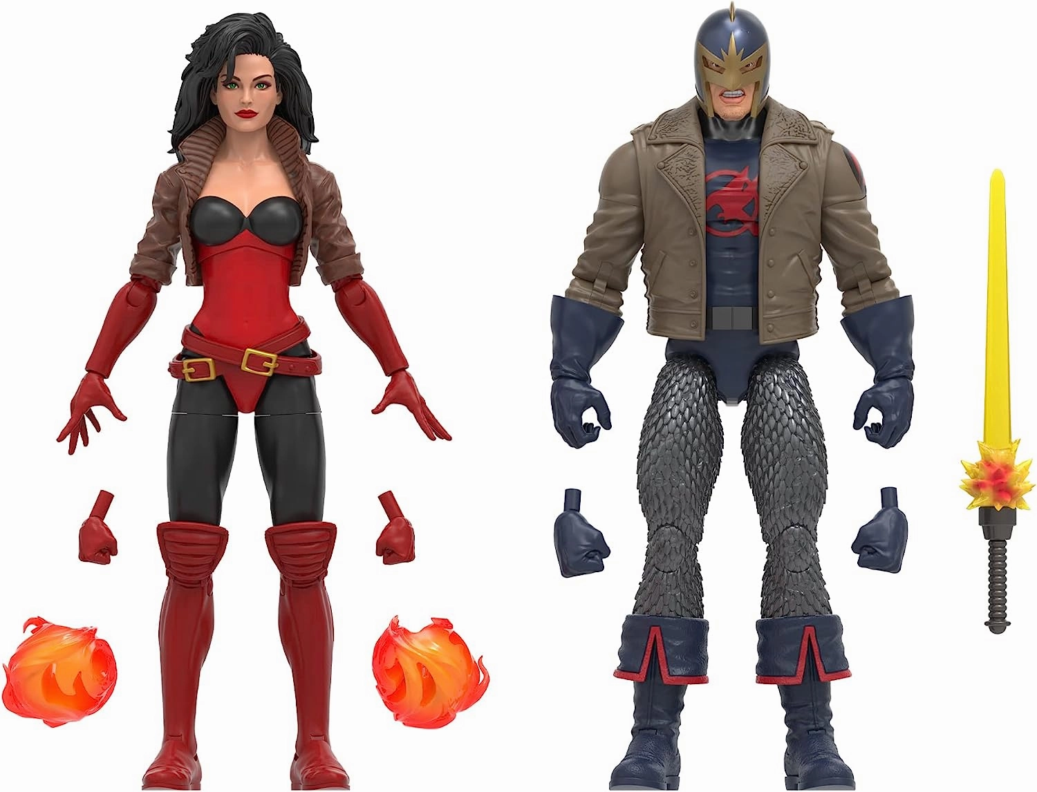 Marvel Legends 60th Anniversary Avengers Beyond Earth's Mightiest Marvel's Black Knight and Marvel's Sersi Two Pack Action Figure Exquisite Craftsmanship