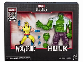 Vinyl Figure Marvel Legends 80th Anniversary Wolverine Vs Hulk 2 Pack Action Figures
