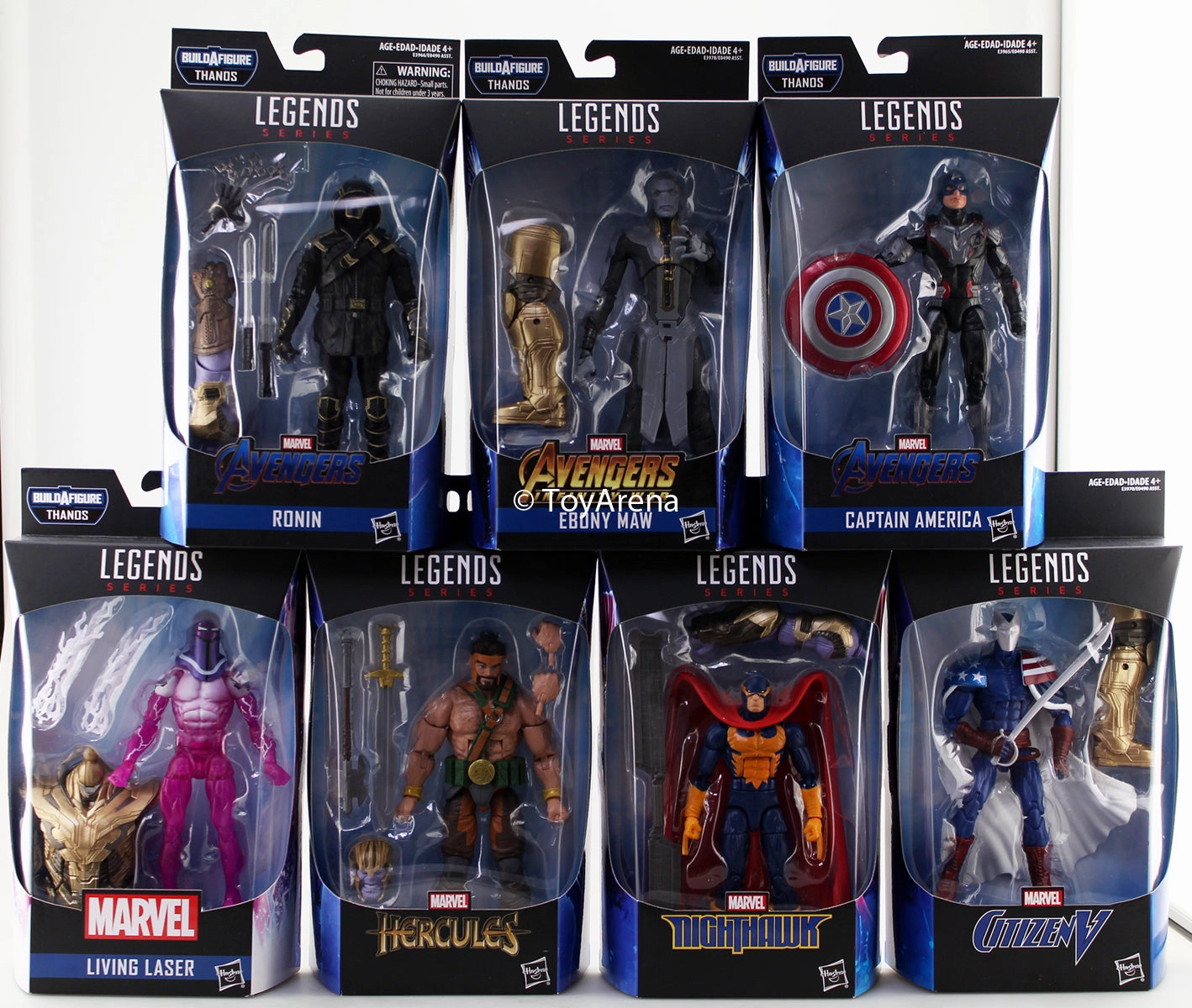 Showcase Piece Sci-Fi Model Marvel Legends Avengers End Game Wave 3 BAF Armored Thanos Set of 7