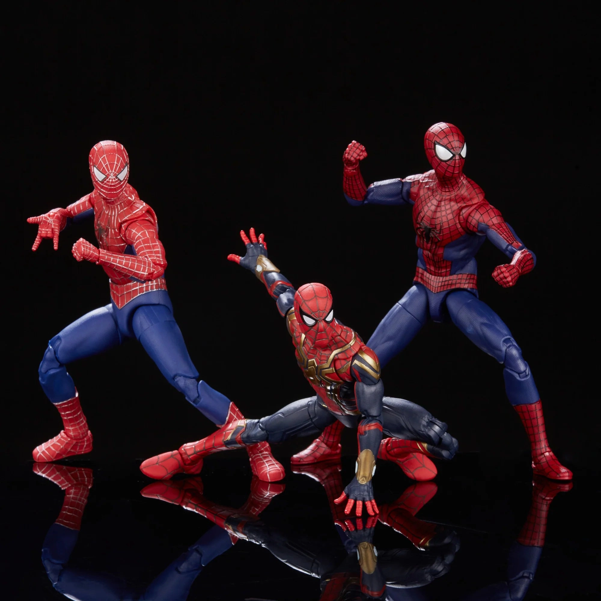 Marvel Legends Spider-Man No Way Home Three-Pack Action Figure Custom Paint