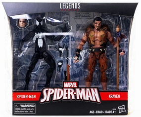 Marvel Legends Spiderman Symbiote and Kraven 2 Pack Action Figure Exclusive Fast shipping Serious Investor