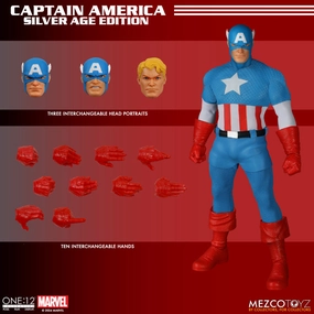 Rarity Value Mezco Toyz ONE:12 Collective Captain America (Silver Age Edition) Action Figure