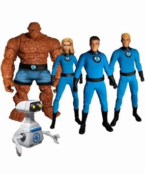 Mezco Toyz ONE:12 Collective Fantastic Four Deluxe Steel Box Set Action Figure Art Replica Vintage Collectible