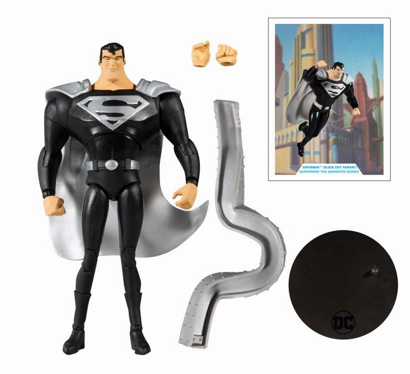 McFarlane Toys DC Multiverse Superman (Black Suit Variant) The Animated Series Action Figure YouTube Background