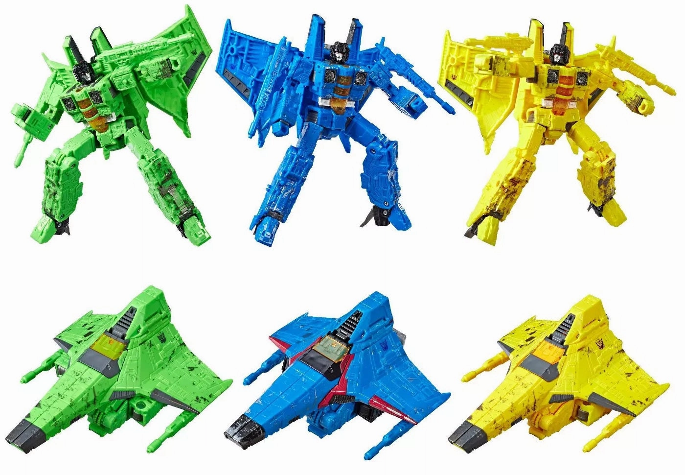 Transformers Generations War For Cybertron: Siege Voyager Rainmaker Trio Set of 3 (Acid Storm, Ion Storm, Nova Storm) WFC-S52,S53,S54) Science fiction