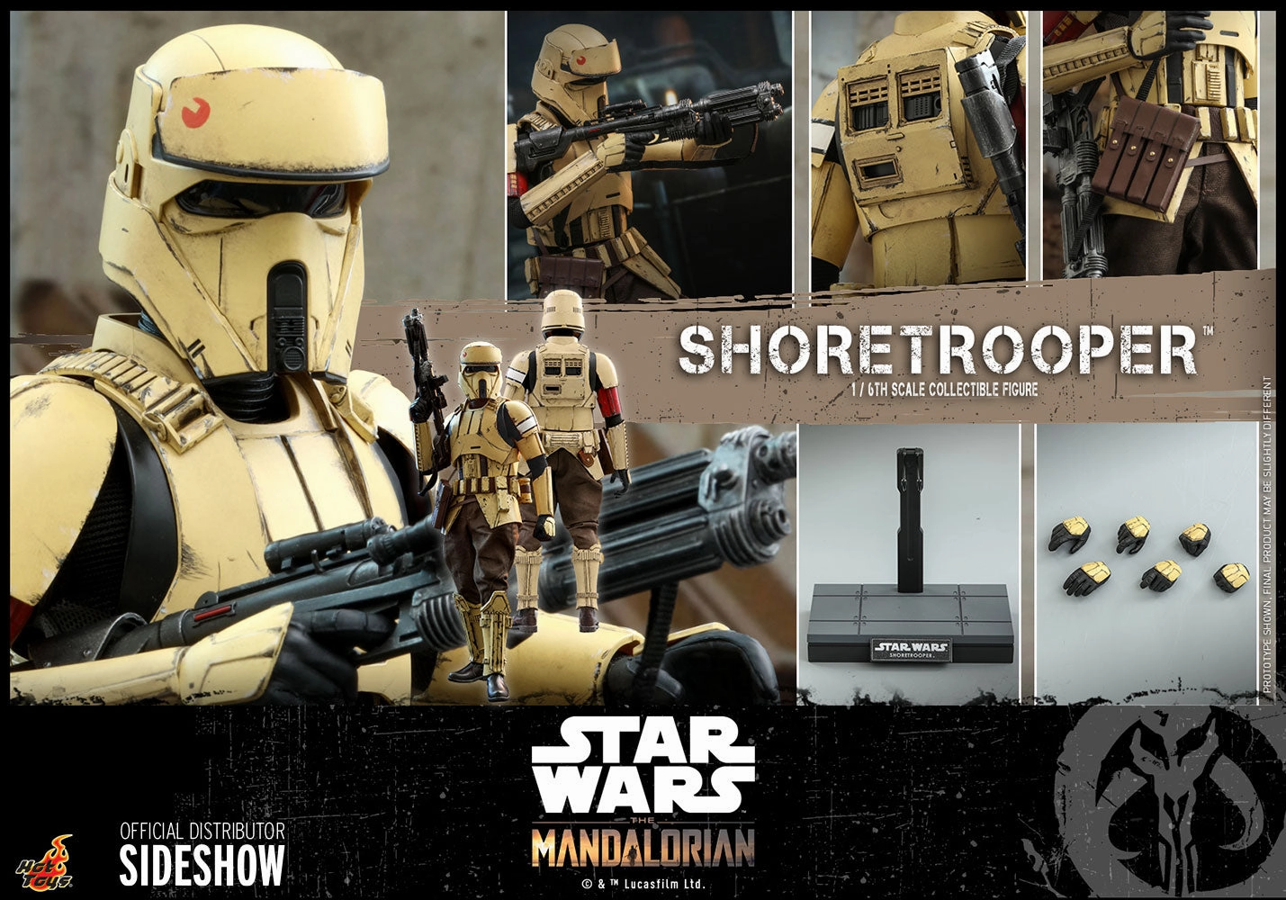 Hot Toys 1/6 Star Wars The Mandalorian Season 2 Shoretrooper Sixth Scale Figure TMS031 Terrace Accent Battle Toy