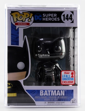 Future Antique Designer Figure Funko Pop Black Chrome Batman NYCC 2017 Exclusive with Hard Case
