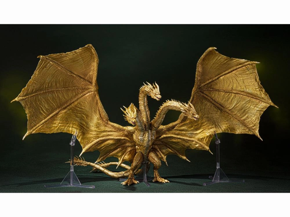 S.H. Monsterarts Godzilla: King of the Monsters Ghidorah (Special Color Version) Action Figure Gaming Sculpture Artisanal Product