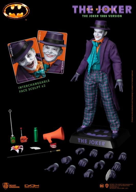 Beast Kingdom Dynamic 8ction Heroes 1/9 DC Comics Batman 1989 The Joker Scale Figure DAH-032 Blockbuster Film Forest Creature