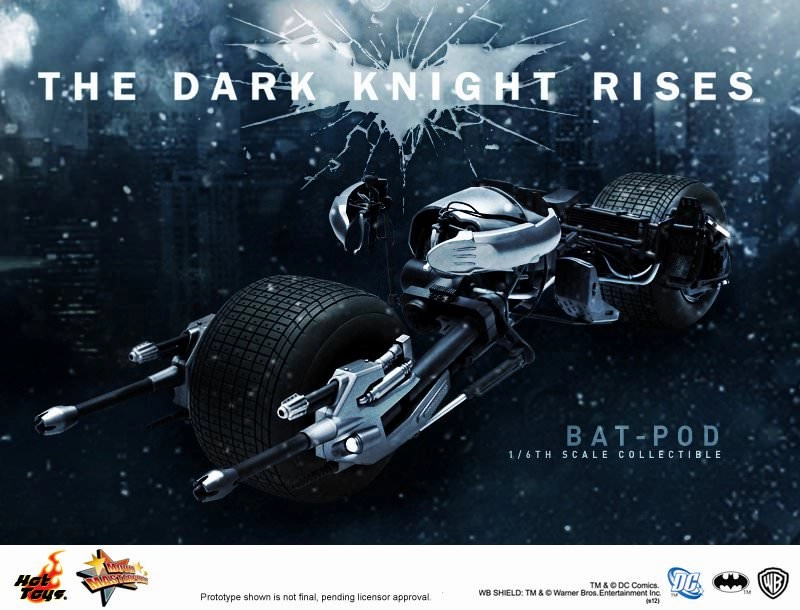 Museum Quality Hot Toys 1/6 The Dark Knight Rises Bat-Pod Sixth Scale Figure MMS177