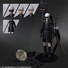 NieR: Automata YoRHa No. 9 Type S 9S (Deluxe Version) Play Arts Kai Action Figure Size Comparison