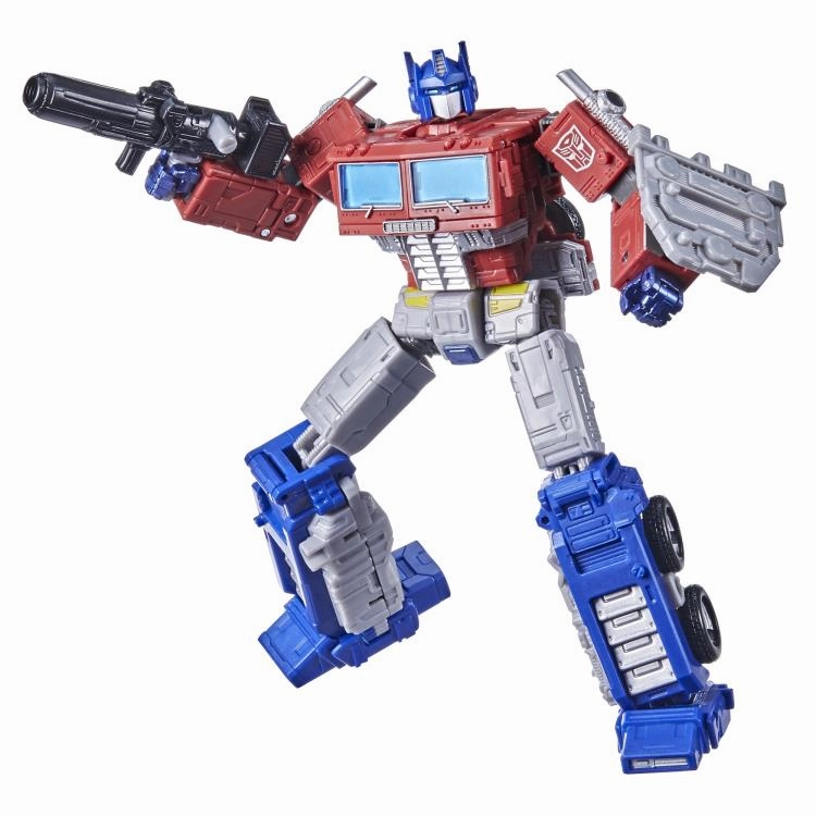 Transformers Generations War For Cybertron: Kingdom Leader Optimus Prime Action Figure WFC-K11 Military Vehicle