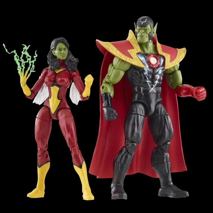 Marvel Legends 60th Anniversary Avengers Beyond Earth's Mightiest Skrull Queen and Super-Skrull Two Pack Action Figure Constant Companion