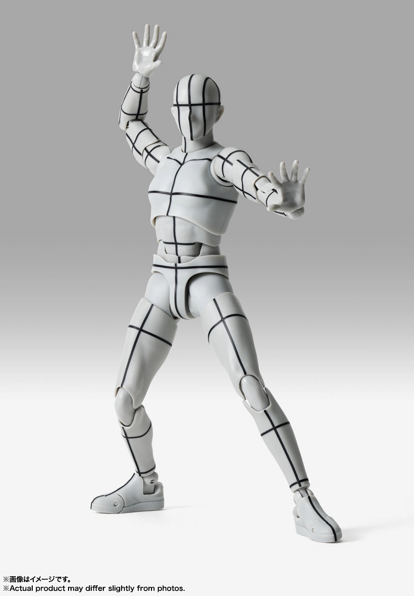 S.H. Figuarts Man Male Body Kun Sports Edition (Wireframe) Gray Color Ver. Action Figure Abacus Toy Coral Reef