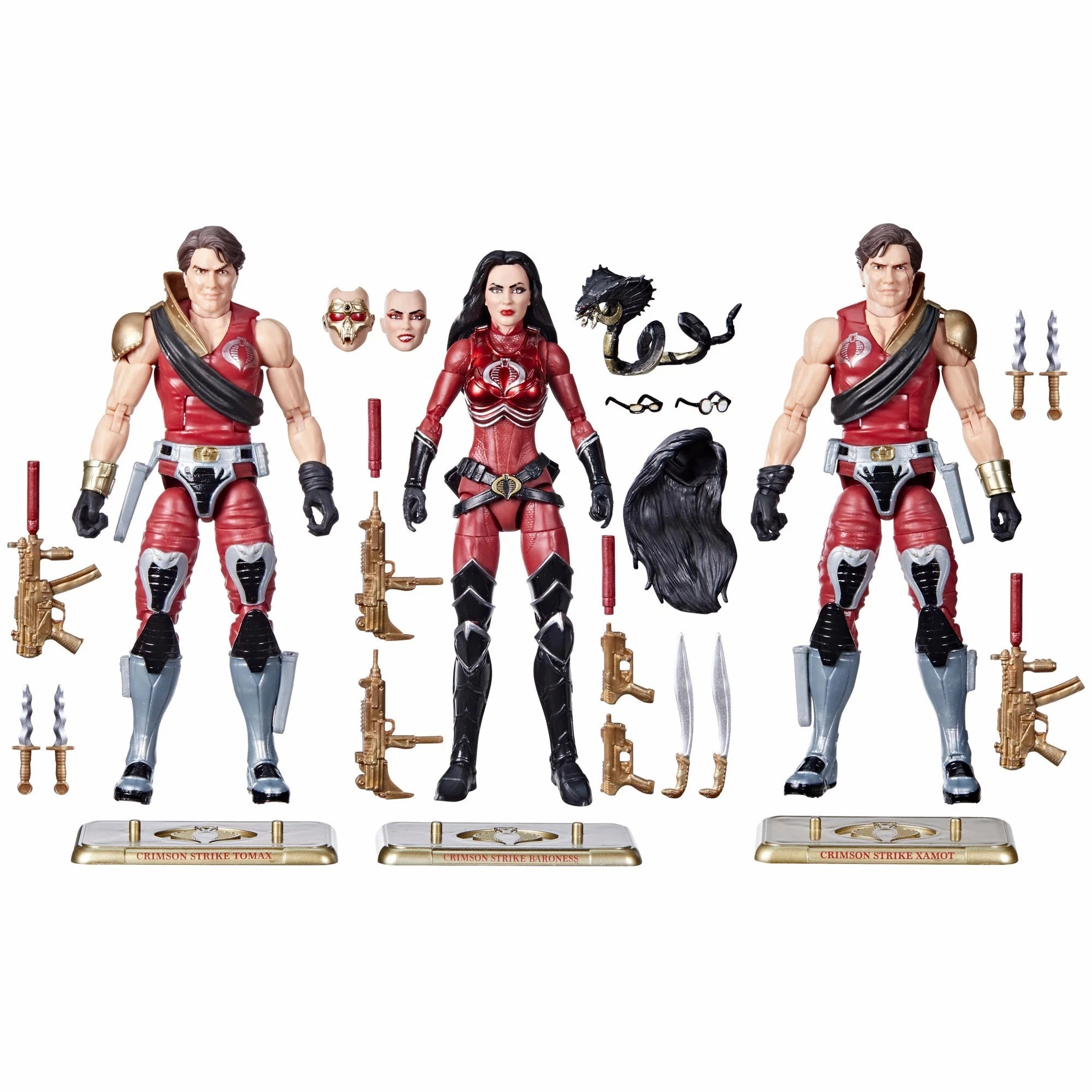 Hasbro G.I. Joe Classified Series #82 Crimson Strike Team Baroness, Tomax, & Xamot Action Figure She Shed