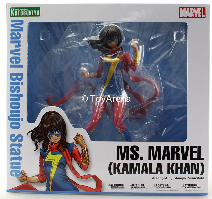 Original Box PVC Product Kotobukiya Bishoujo Marvel Comics Ms. Marvel Kamala Kham Statue MK221
