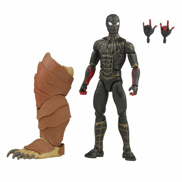 Marvel Legends Spider-Man: No Way Home Wave Black and Gold Suit Spider-Man (Marvel's Armadillo BAF) Cryptid Model