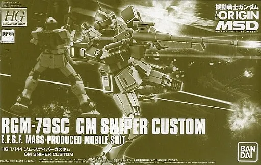 Mammal Figure Baroque Figure Gundam 1/144 HG The Origin RGM-79SC GM Sniper Custom Model Kit Exclusive